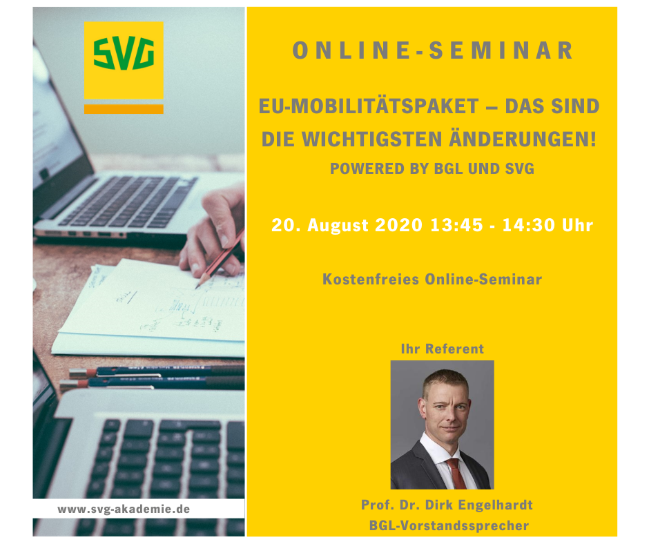 Online-Seminar EU-Mobilitätspaket Online-Seminar EU-Mobilitätspaket